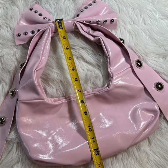 Dolls Kill • Fashion Clash Bow Shoulder Purse Big Round Studs - Picture 9 of 9